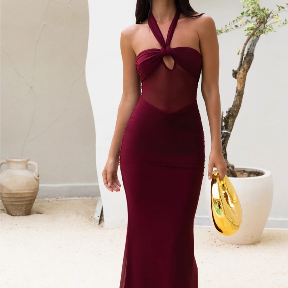 Fortunate One Midnight Muse Maxi Halter Dress